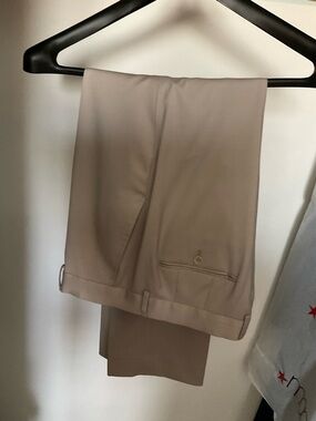 Men's Beige Dress Pants
